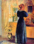 Anna Ancher Young Girl in front of Mirror oil painting picture wholesale